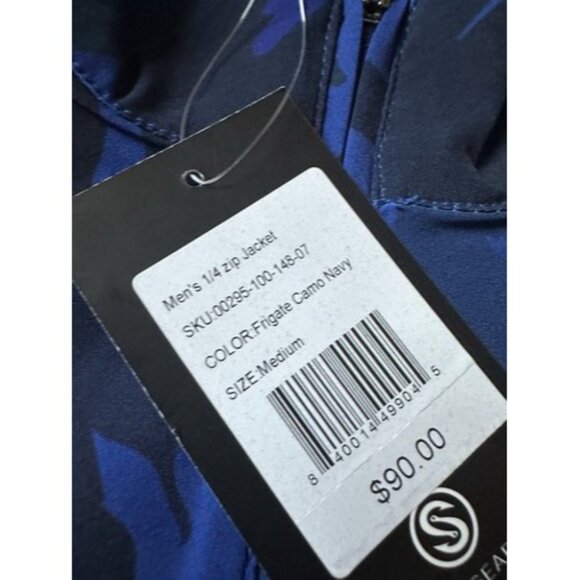 Scales Mens Jacket Size Medium Long Sleeve 1/4 Zip Camo Fish Hunt Lightweight - Picture 11 of 12